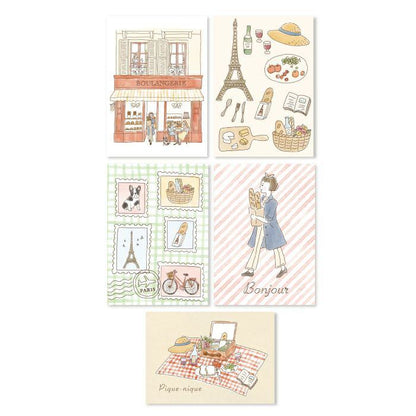 Paris Street Walking Deco Seal - Picnic - Furukawa Shiko - Default Title by Techo Treats Stationery
