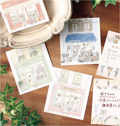 Paris Street Walking Memo Pad - Antique - Techo Treats