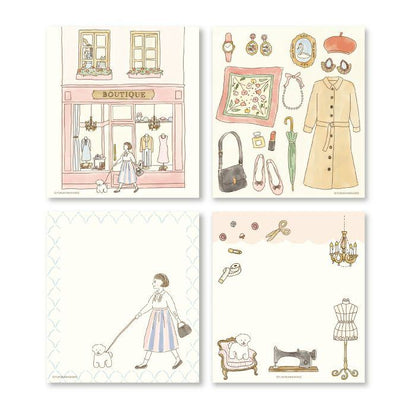 Paris Street Walking Memo Pad - Boutique - Furukawa Shiko - Default Title by Techo Treats Stationery