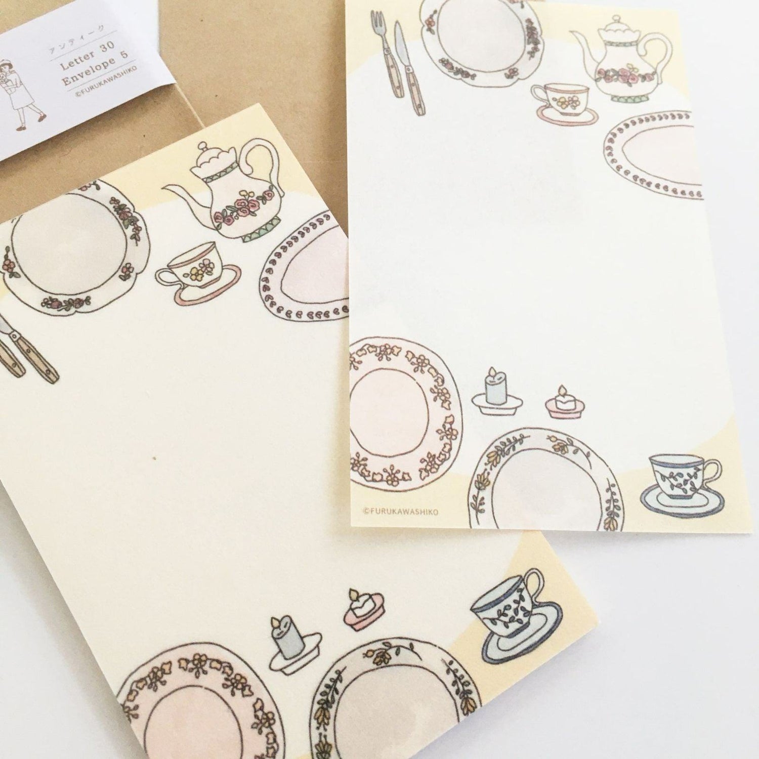 Paris Street Walking Mini Letter Set - Antique - Furukawa Shiko - Default Title by Techo Treats Stationery