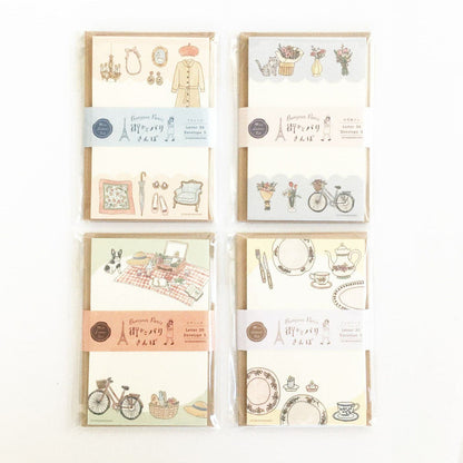 Paris Street Walking Mini Letter Set - Antique - Furukawa Shiko - Default Title by Techo Treats Stationery
