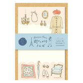 Paris Street Walking Mini Letter Set - Boutique - Furukawa Shiko - Default Title by Techo Treats Stationery