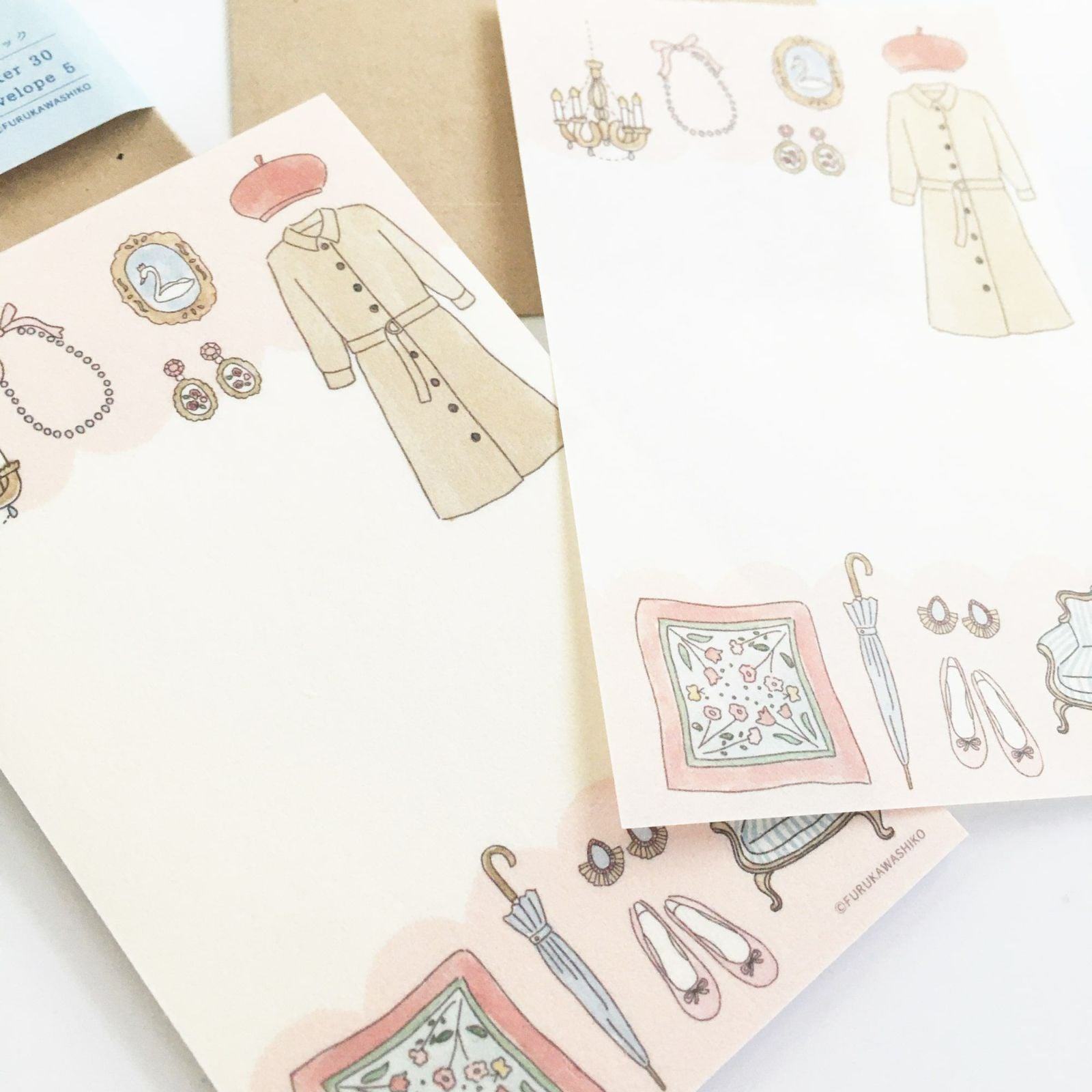 Paris Street Walking Mini Letter Set - Boutique - Furukawa Shiko - Default Title by Techo Treats Stationery