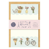 Paris Street Walking Mini Letter Set - Flower Shop - Furukawa Shiko - Default Title by Techo Treats Stationery