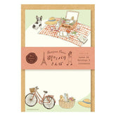 Paris Street Walking Mini Letter Set - Picnic - Furukawa Shiko - Default Title by Techo Treats Stationery
