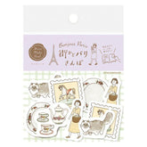 Paris Street Walking Washi Flake Seal - Antique - Furukawa Shiko - Default Title by Techo Treats Stationery
