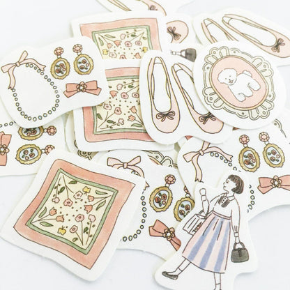 Paris Street Walking Washi Flake Seal - Boutique - Furukawa Shiko - Default Title by Techo Treats Stationery