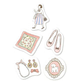 Paris Street Walking Washi Flake Seal - Boutique - Techo Treats