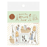 Paris Street Walking Washi Flake Seal - Picnic - Furukawa Shiko - Default Title by Techo Treats Stationery