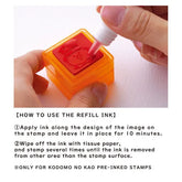 Penetrating Stamp Ink Refill (12 colors) - Kodomo no Kao - 001 - Red by Techo Treats Stationery