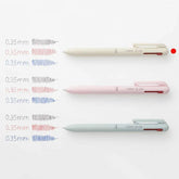 Pentel Calme 3-color Quiet Ballpoint Pen 0.35mm (3 body colors) - Beige 米色 by Techo Treats Stationery
