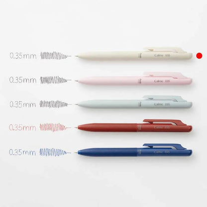 Pentel Calme Quiet Ballpoint Pen 0.35mm (5 body colors) - Beige (Black Ink) by Techo Treats Stationery
