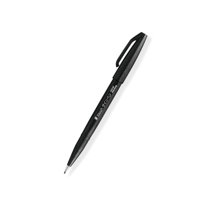 Pentel Fude Touch Brush Sign Pen - Series 1 (18 colors) - Black by Techo Treats Stationery