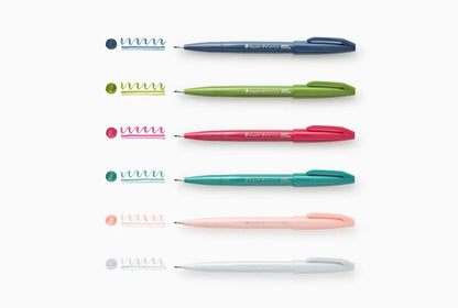 Pentel Fude Touch Brush Sign Pen - Series 1 (18 colors) - Black by Techo Treats Stationery