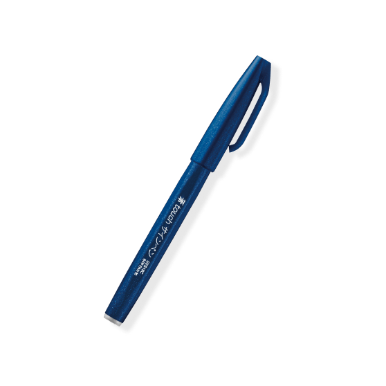 Pentel Fude Touch Brush Sign Pen - Series 1 (18 colors) - Blue Black by Techo Treats Stationery