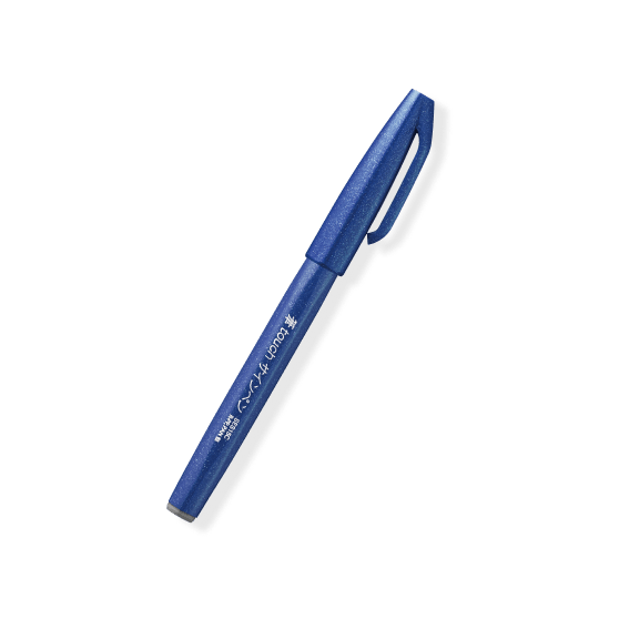Pentel Fude Touch Brush Sign Pen - Series 1 (18 colors) - Blue by Techo Treats Stationery