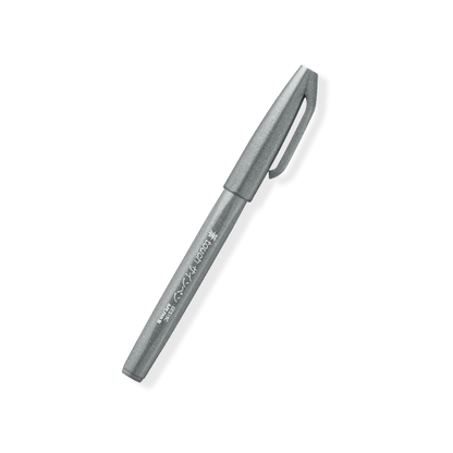 Pentel Fude Touch Brush Sign Pen - Series 1 (18 colors) - Gray by Techo Treats Stationery