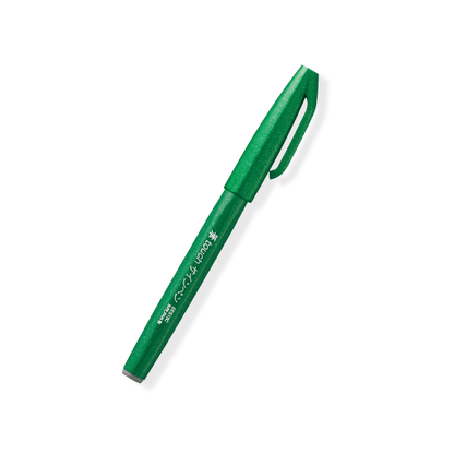 Pentel Fude Touch Brush Sign Pen - Series 1 (18 colors) - Green by Techo Treats Stationery