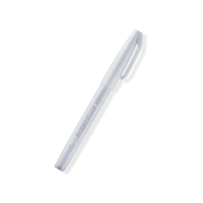 Pentel Fude Touch Brush Sign Pen - Series 1 (18 colors) - Light Gray by Techo Treats Stationery