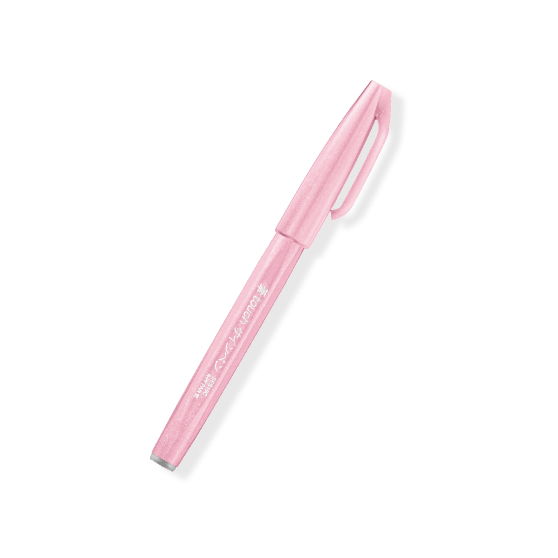 Pentel Fude Touch Brush Sign Pen - Series 1 (18 colors) - Pale Pink by Techo Treats Stationery