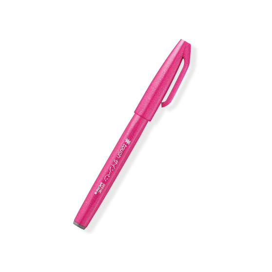 Pentel Fude Touch Brush Sign Pen - Series 1 (18 colors) - Pink by Techo Treats Stationery