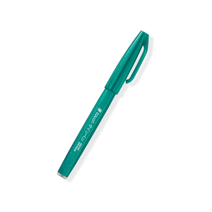 Pentel Fude Touch Brush Sign Pen - Series 1 (18 colors) - Turquoise Green by Techo Treats Stationery