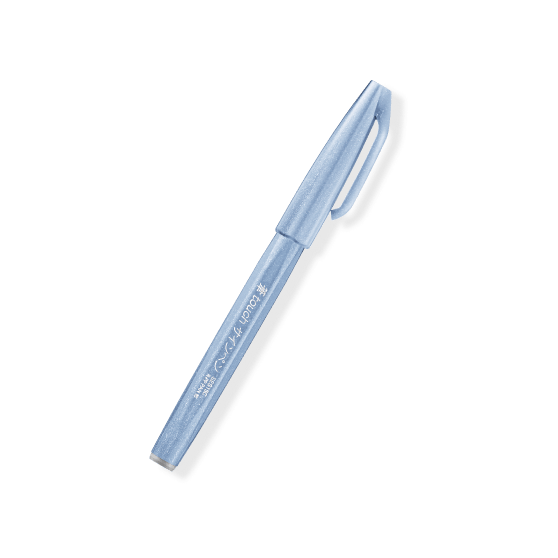 Pentel Fude Touch Brush Sign Pen - Series 2 (6 colors) - Gray Blue by Techo Treats Stationery
