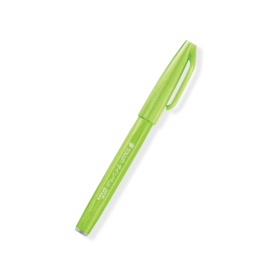 Pentel Fude Touch Brush Sign Pen - Series 2 (6 colors) - Light Green by Techo Treats Stationery