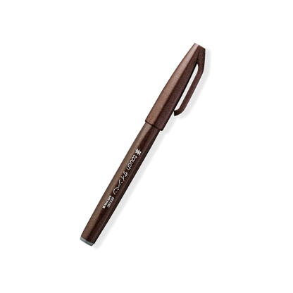 Pentel Fude Touch Brush Sign Pen - Series 3 (6 colors) - Dark Brown by Techo Treats Stationery