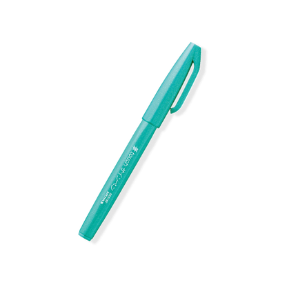 Pentel Fude Touch Brush Sign Pen - Series 3 (6 colors) - Emerald Green by Techo Treats Stationery
