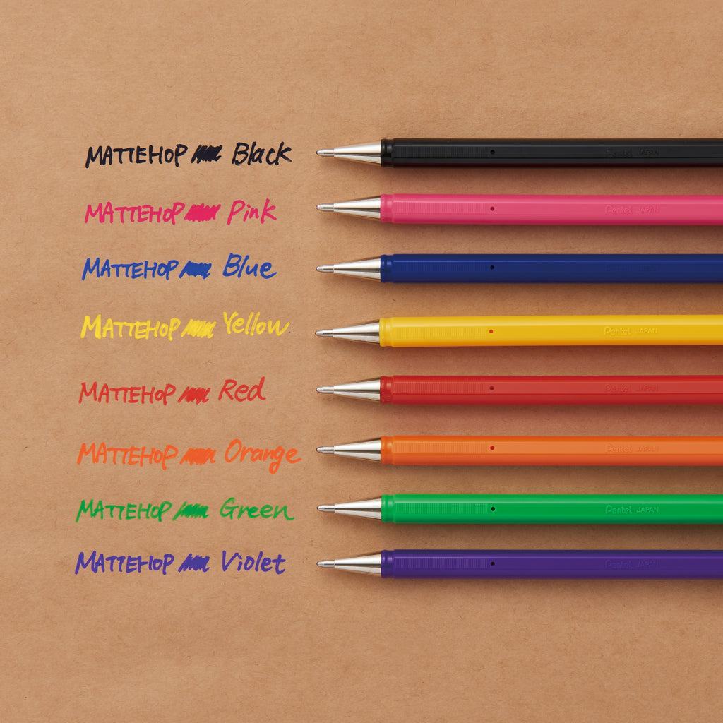 Pentel MATTEHOP 1.0mm Gel Roller Pen (14 colors) - Red by Techo Treats Stationery
