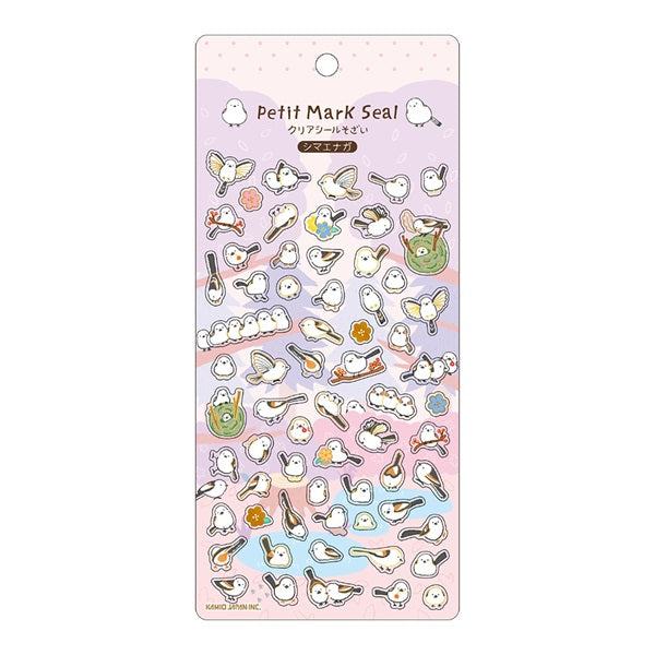 Petit Mark Seal with Gold Foil - Shimaenaga Long-tailed Tit - KAMIO JAPAN - Default Title by Techo Treats Stationery