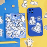 Petit Puppy Clear Sticker - Blue - Techo Treats