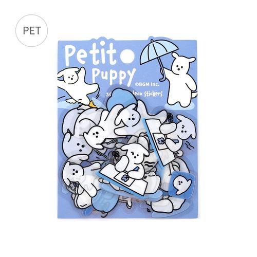 Petit Puppy Clear Sticker - Blue - Techo Treats