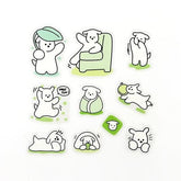 Petit Puppy Clear Sticker - Green - Techo Treats