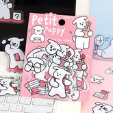 Petit Puppy Clear Sticker - Pink - Techo Treats