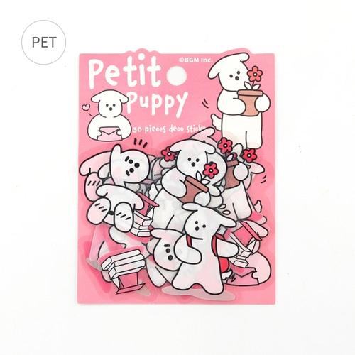 Petit Puppy Clear Sticker - Pink - Techo Treats