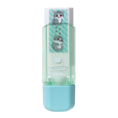 PLUS Clutto Eraser with Case - Cat (Green) - Default Title by Techo Treats Stationery