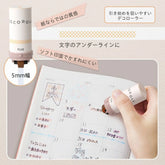 PLUS DECO ROLL Rolling Stamp - Check (Pale Orange) - Default Title by Techo Treats Stationery