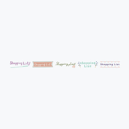 PLUS Deco Rush 10mm Limited Topic Series - Shopping List - Default Title by Techo Treats Stationery