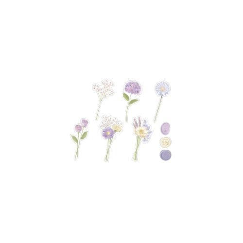 Poche Bouquet Flake Stickers - Purple - Techo Treats