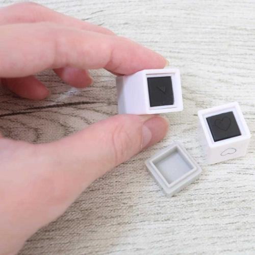 Pochi Pom Stackable Mini Stamp (Set of 2 - 11 designs) - KAMIO JAPAN - Heart and Tick by Techo Treats Stationery