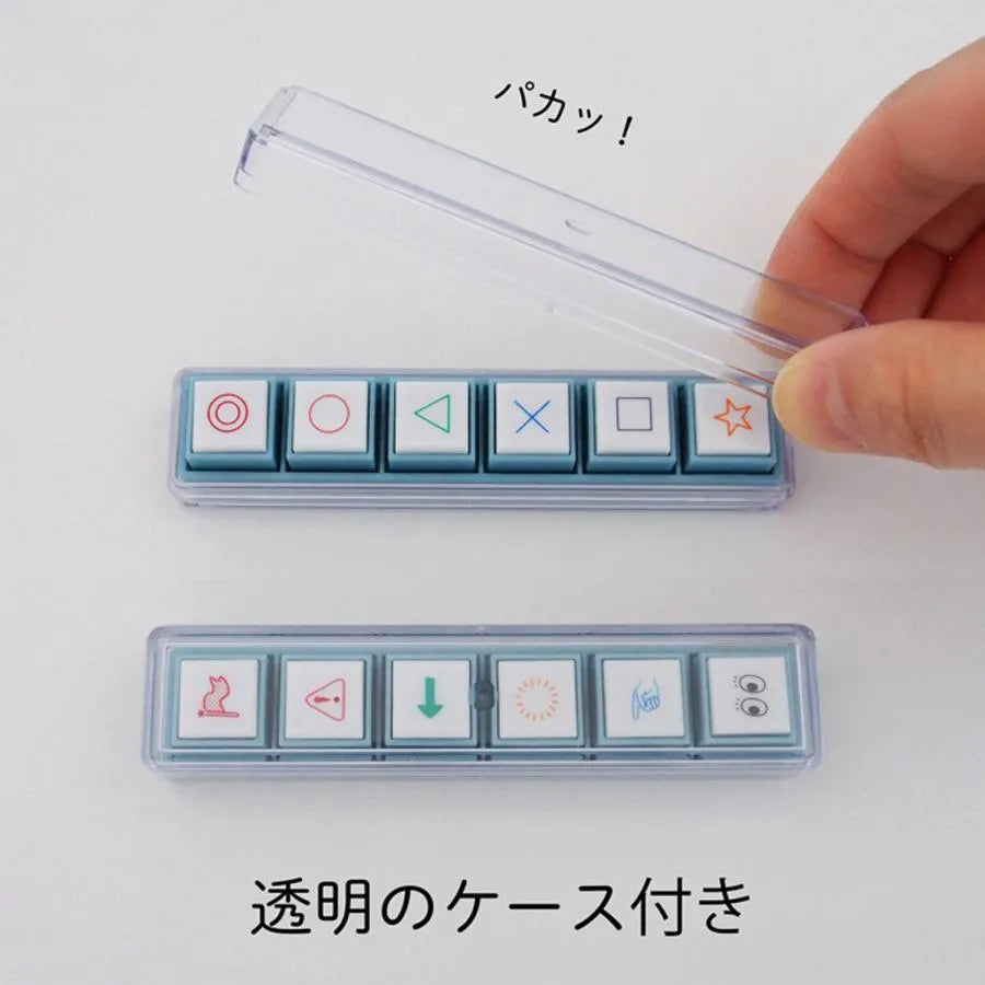 Pochitto Pick! Detachable Push-button Stamp Vol.1 - Panda Emojis - Kodomo no Kao - Default Title by Techo Treats Stationery