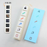 Pochitto6 Push-button Stamp Vol.1 - Handwritten Icons - Kodomo no Kao - Default Title by Techo Treats Stationery