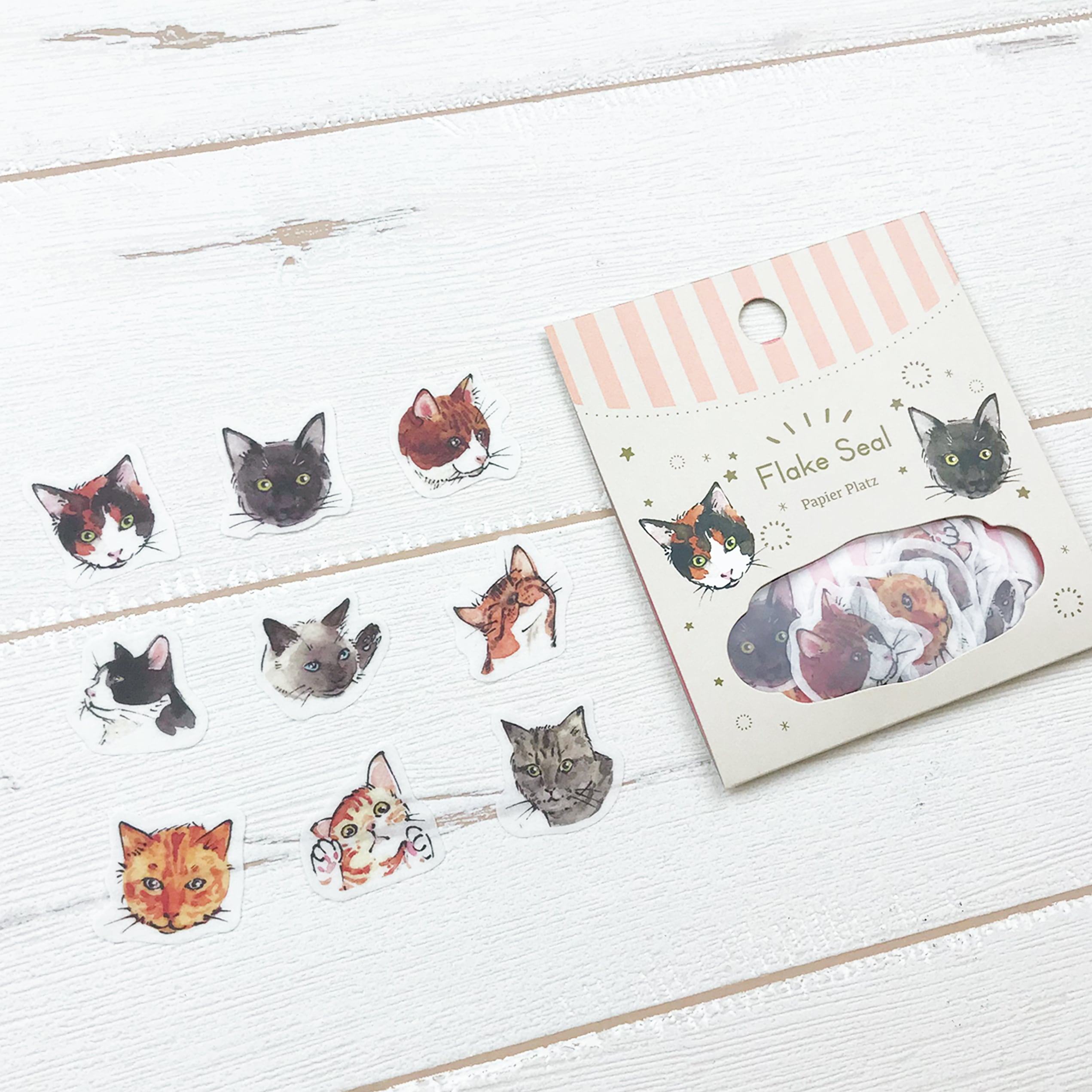 Ponchise Flake Stickers - Cats - Techo Treats