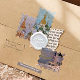 Post Office Foil-stamped Flake Seal - Around the World - Techo Treats
