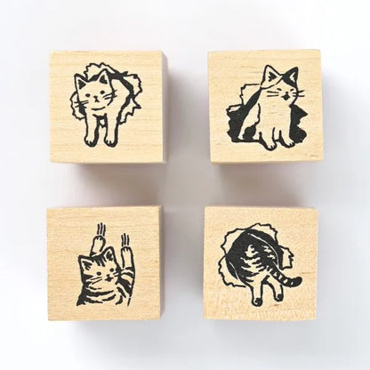 Pranks on the Edge Rubber Stamp Set - Cat - NB Co - Default Title by Techo Treats Stationery