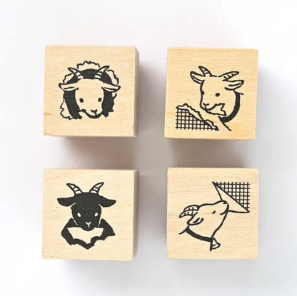 Pranks on the Edge Rubber Stamp Set - Goat - NB Co - Default Title by Techo Treats Stationery