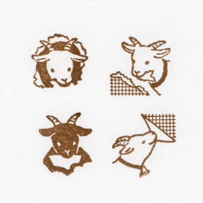 Pranks on the Edge Rubber Stamp Set - Goat - NB Co - Default Title by Techo Treats Stationery