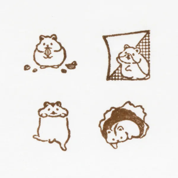 Pranks on the Edge Rubber Stamp Set - Hamster - NB Co - Default Title by Techo Treats Stationery